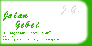 jolan gebei business card